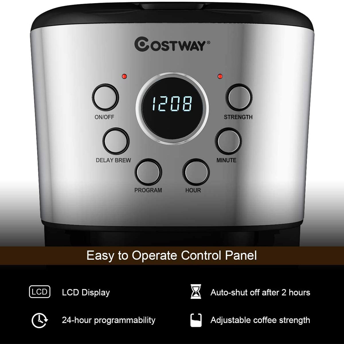 12-cup Programmable Coffee Maker with LCD DisplayÂ