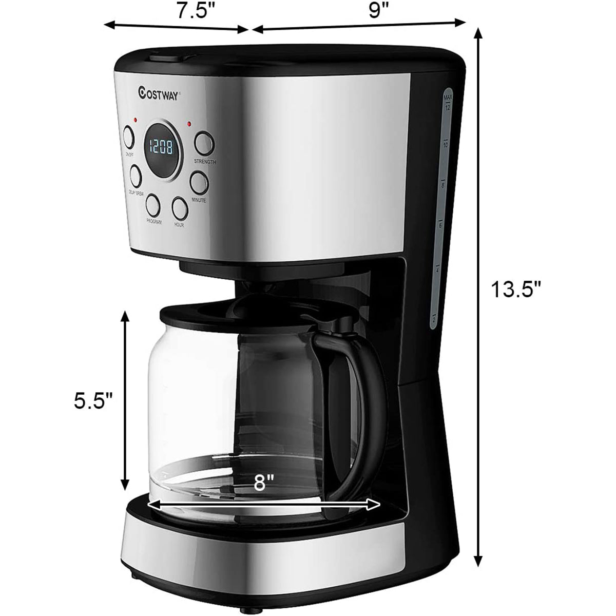12-cup Programmable Coffee Maker with LCD DisplayÂ