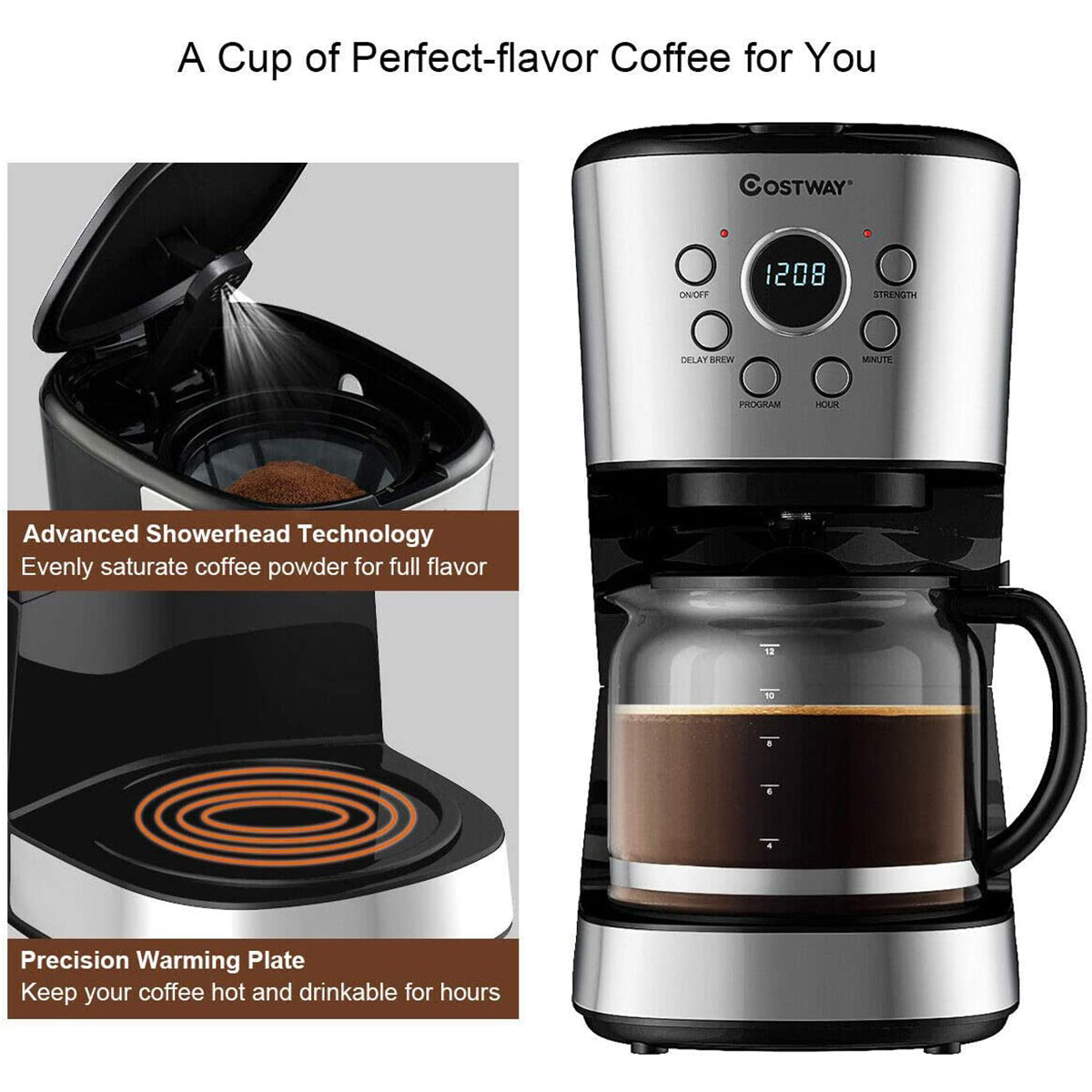 12-cup Programmable Coffee Maker with LCD DisplayÂ
