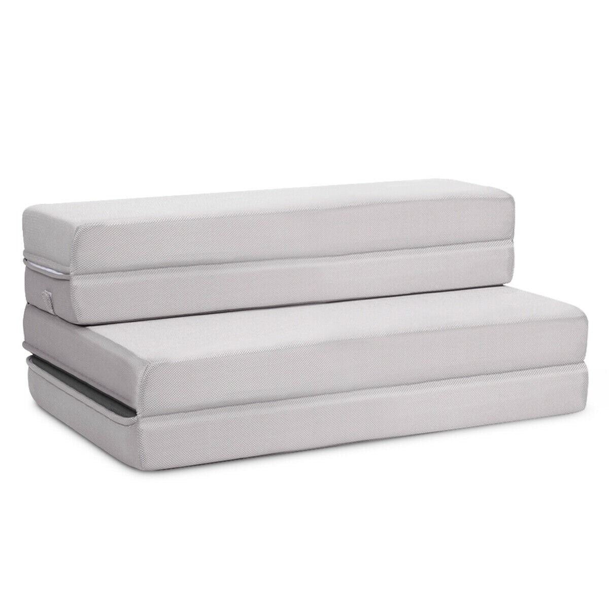 4 Inch Folding Sofa Bed Foam Mattress with Handles-Twin XLÂ