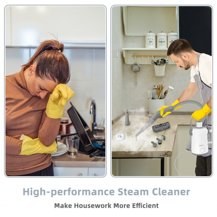 1000W Multifunction Portable Hand-held Steam Cleaner with 10 Accessories