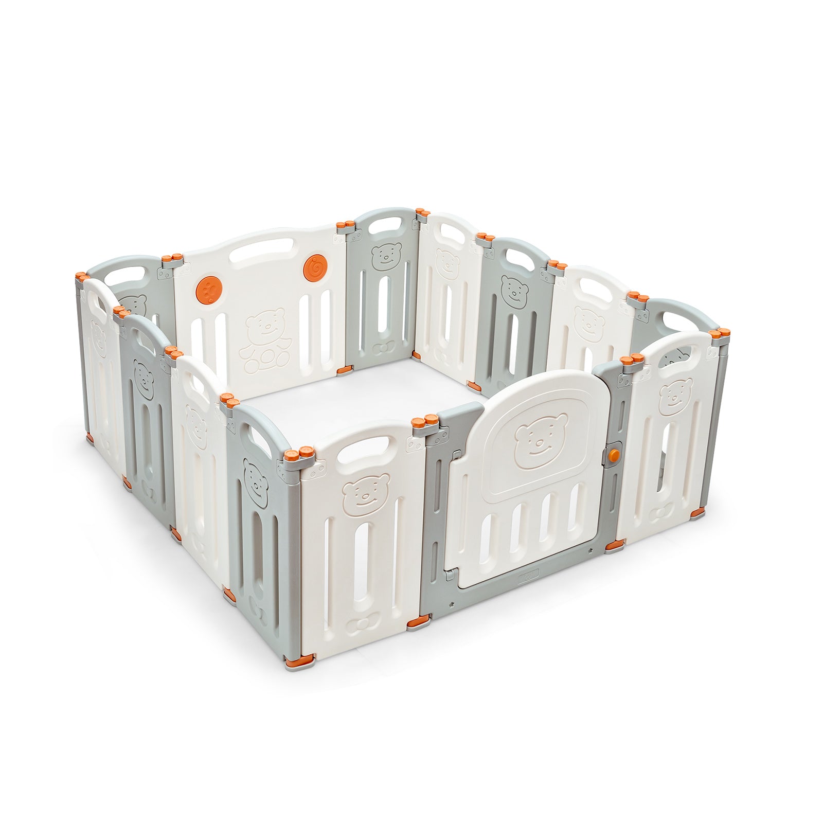 Foldable Baby Playpen 14 Panel Activity Center Safety Play Yard-BeigeÂ