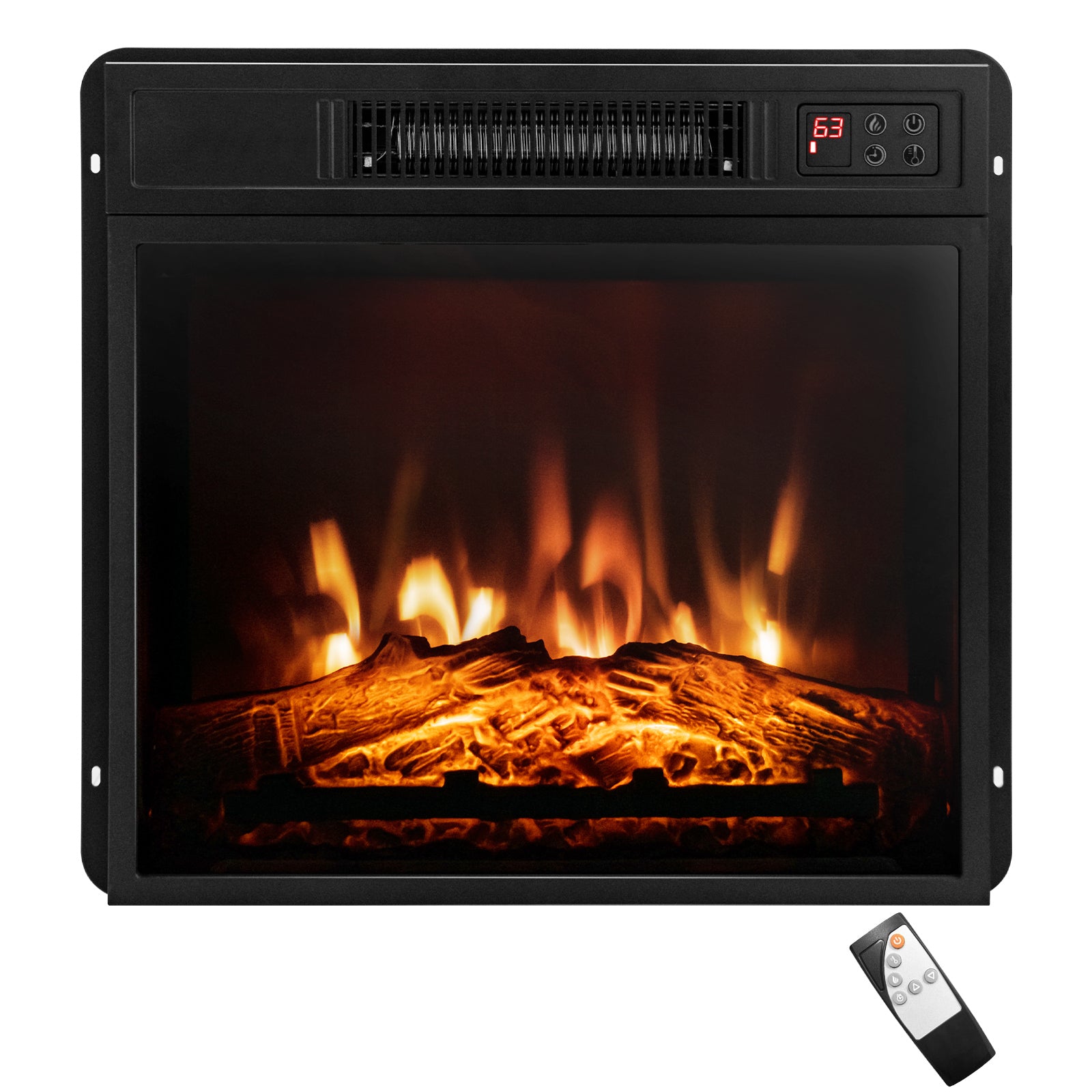 18 Inch Electric Fireplace Inserted with Adjustable LED FlameÂ