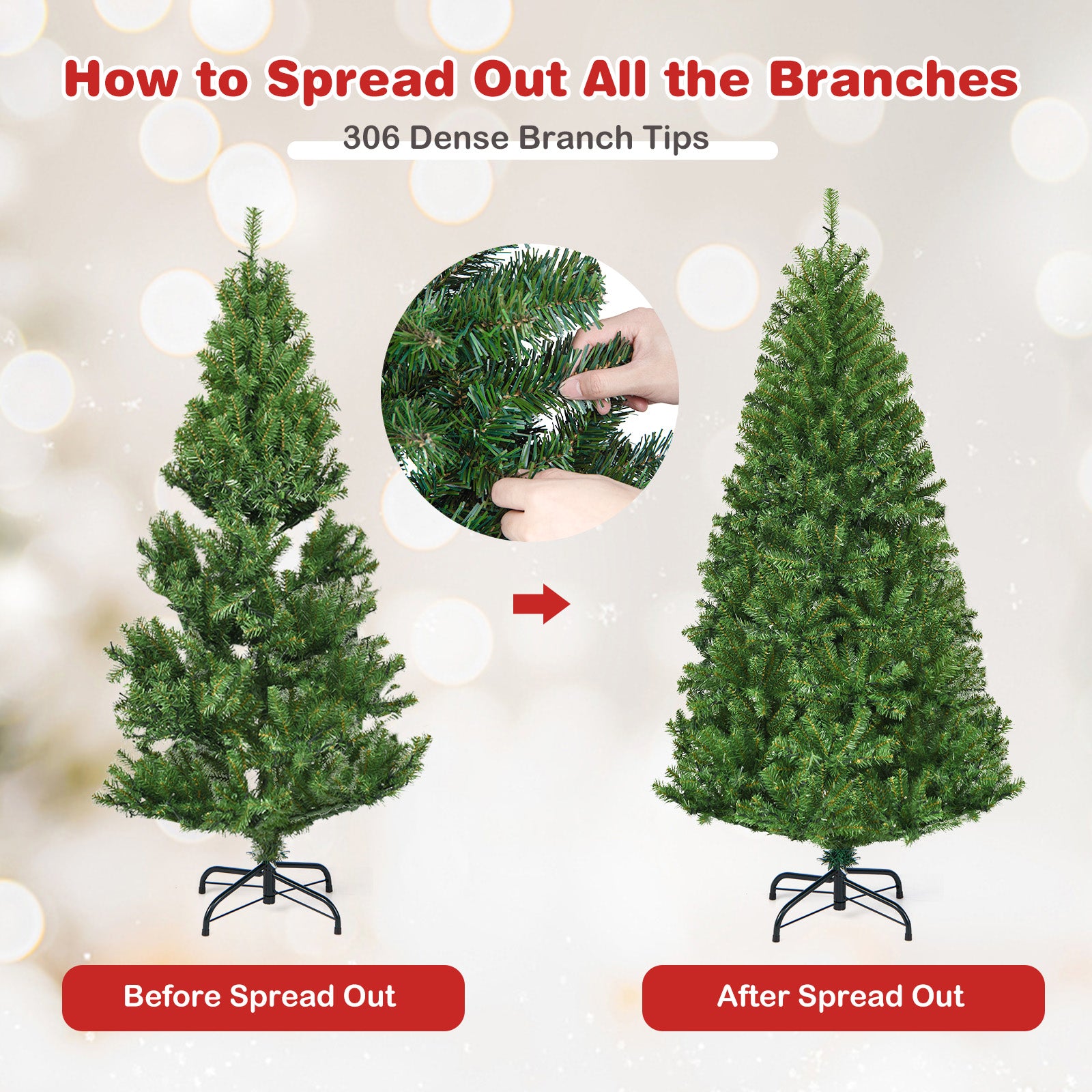 Artificial Premium Hinged Christmas Tree-4 ftÂ