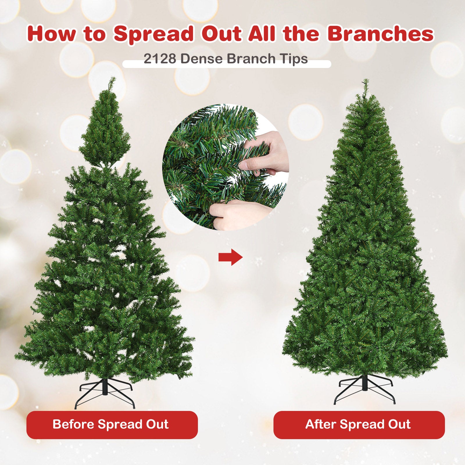 Artificial Premium Hinged Christmas Tree-8 ftÂ