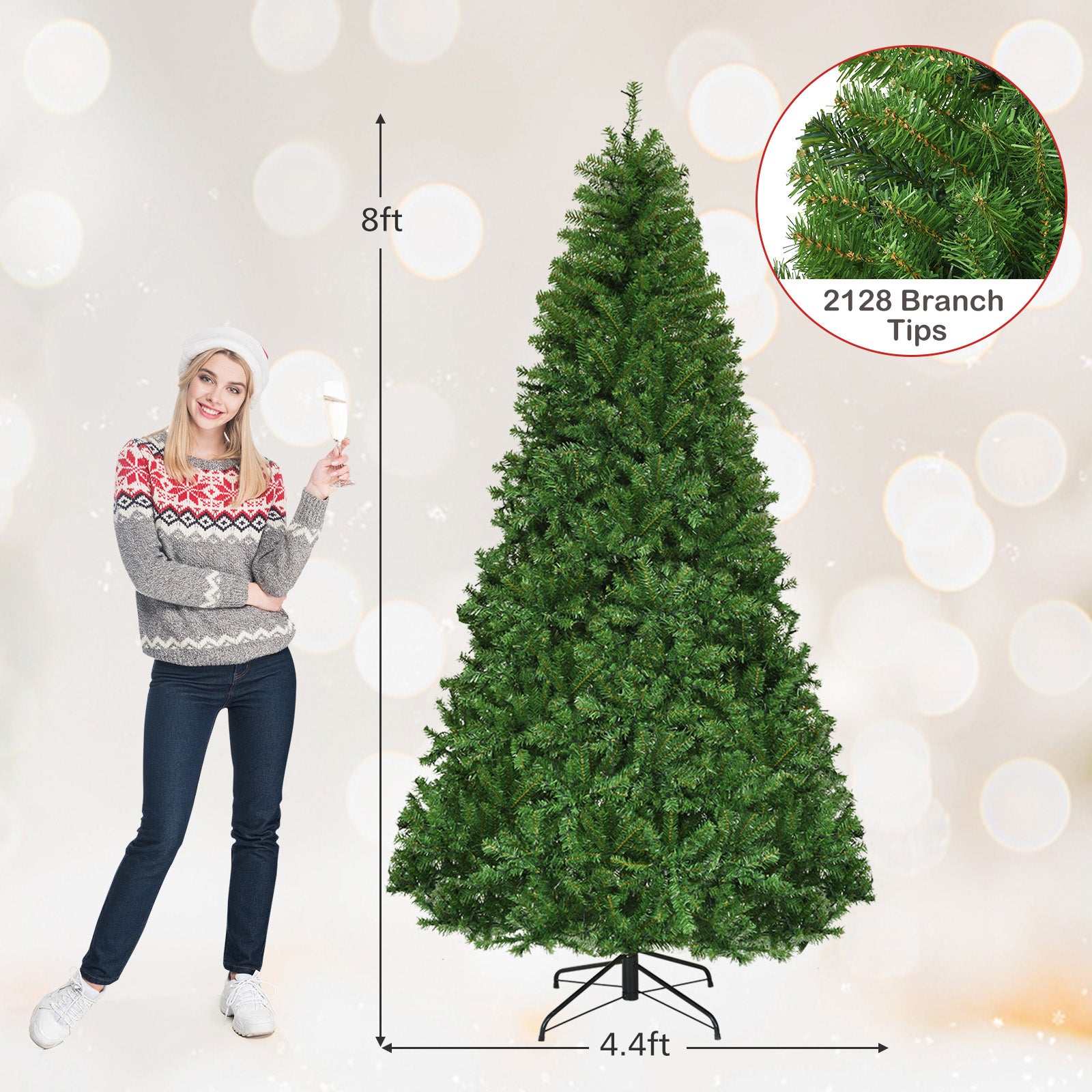 Artificial Premium Hinged Christmas Tree-8 ftÂ