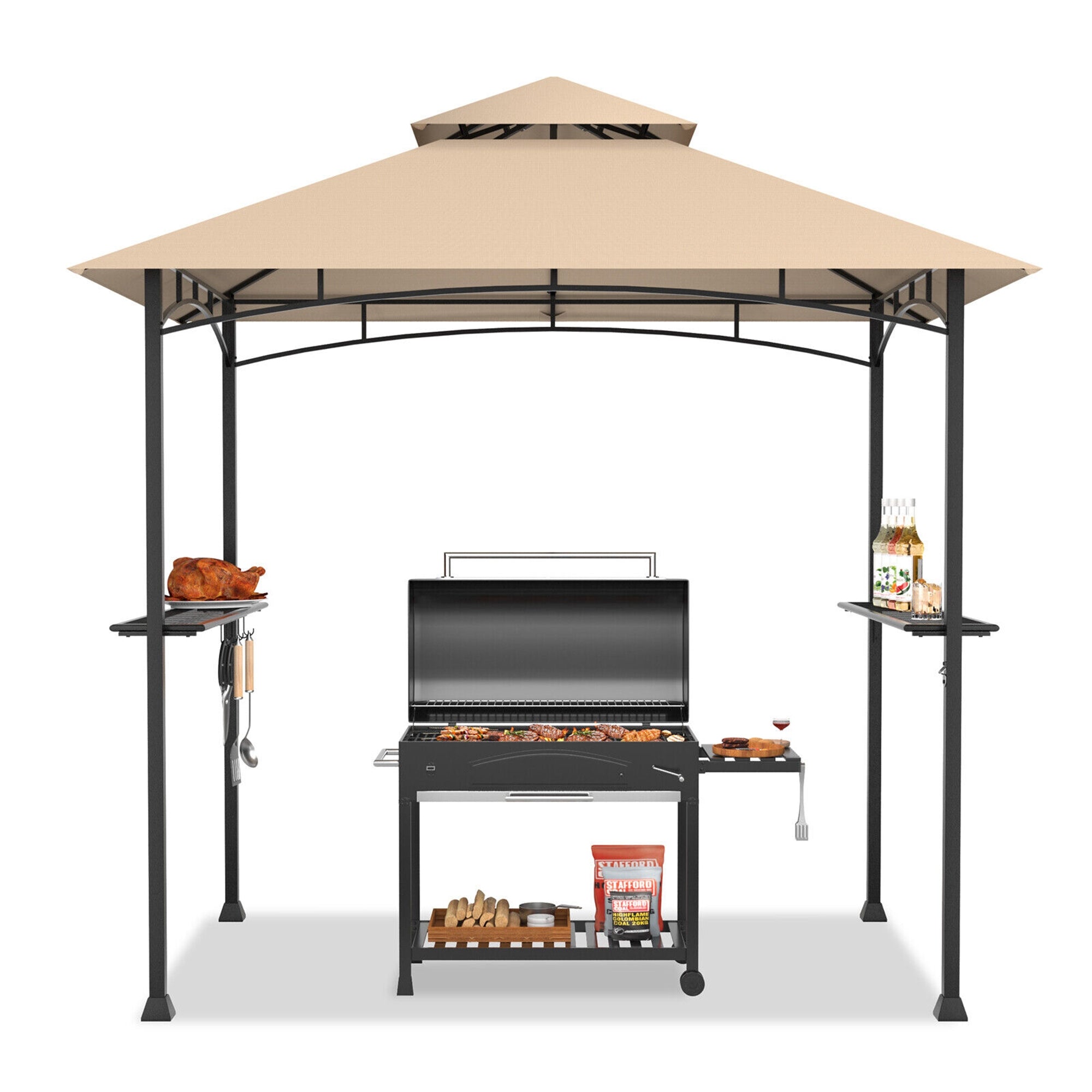 8 x 5 Feet Outdoor Barbecue Grill Gazebo Canopy Tent BBQ ShelterÂ