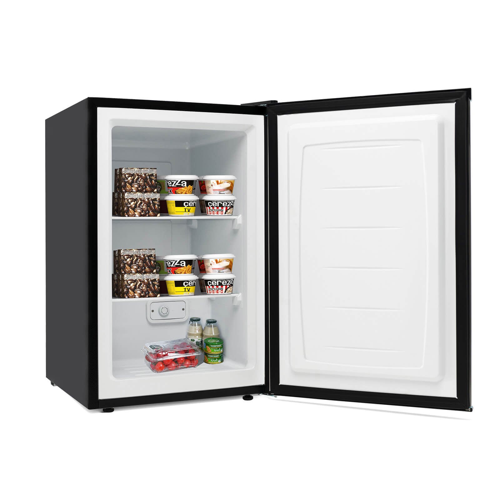 3 Cubic Feet Compact Upright Freezer with Stainless Steel DoorÂ