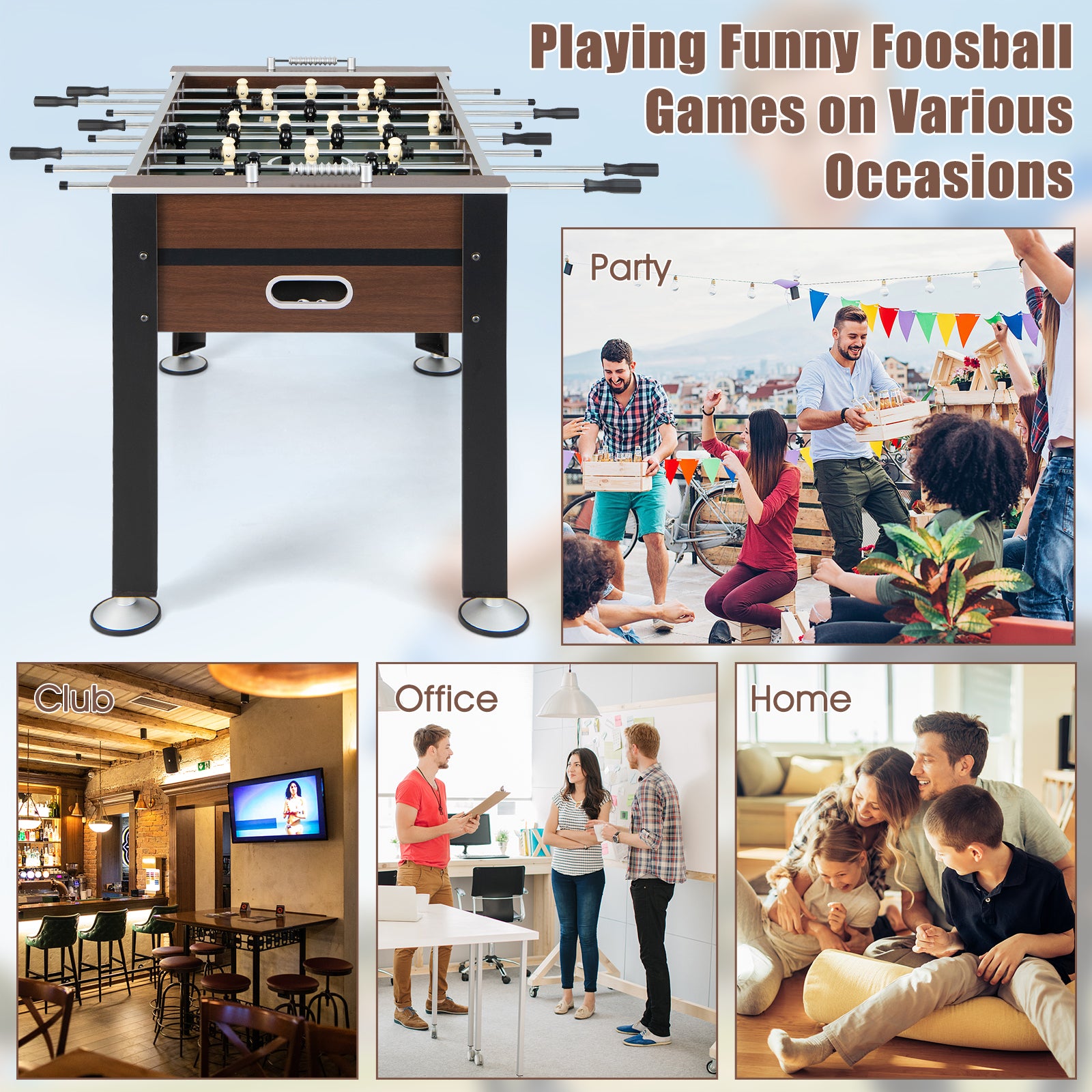 54 Inch Indoor Competition Game Soccer TableÂ