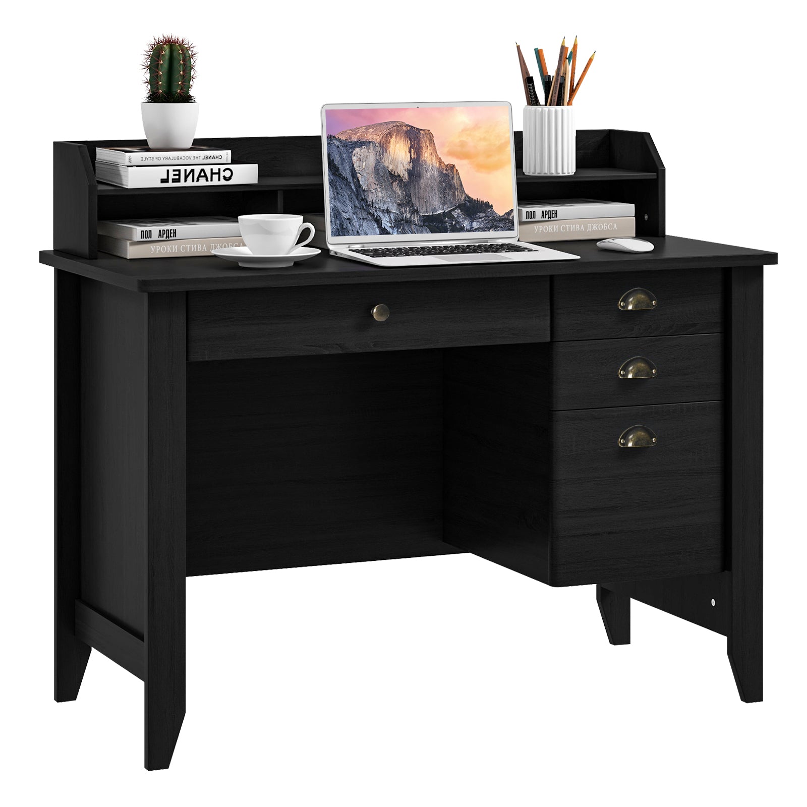PC Laptop Writing Computer Desk -BlackÂ