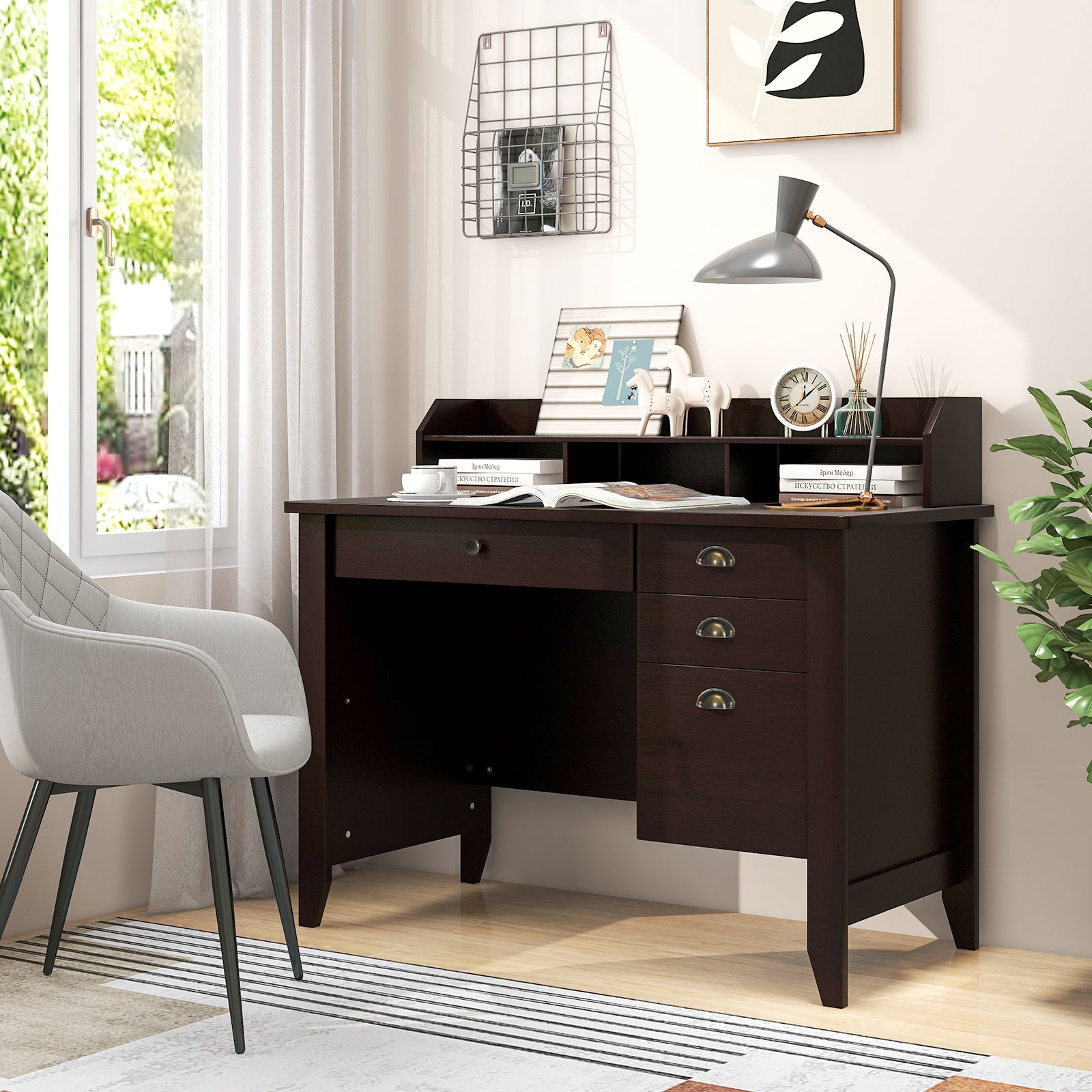 PC Laptop Writing Computer Desk -BrownÂ