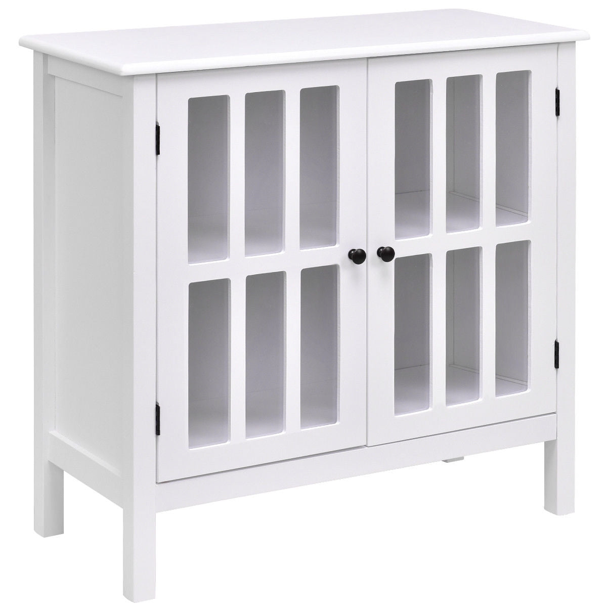 Glass Door Sideboard Console Storage Buffet CabinetÂ