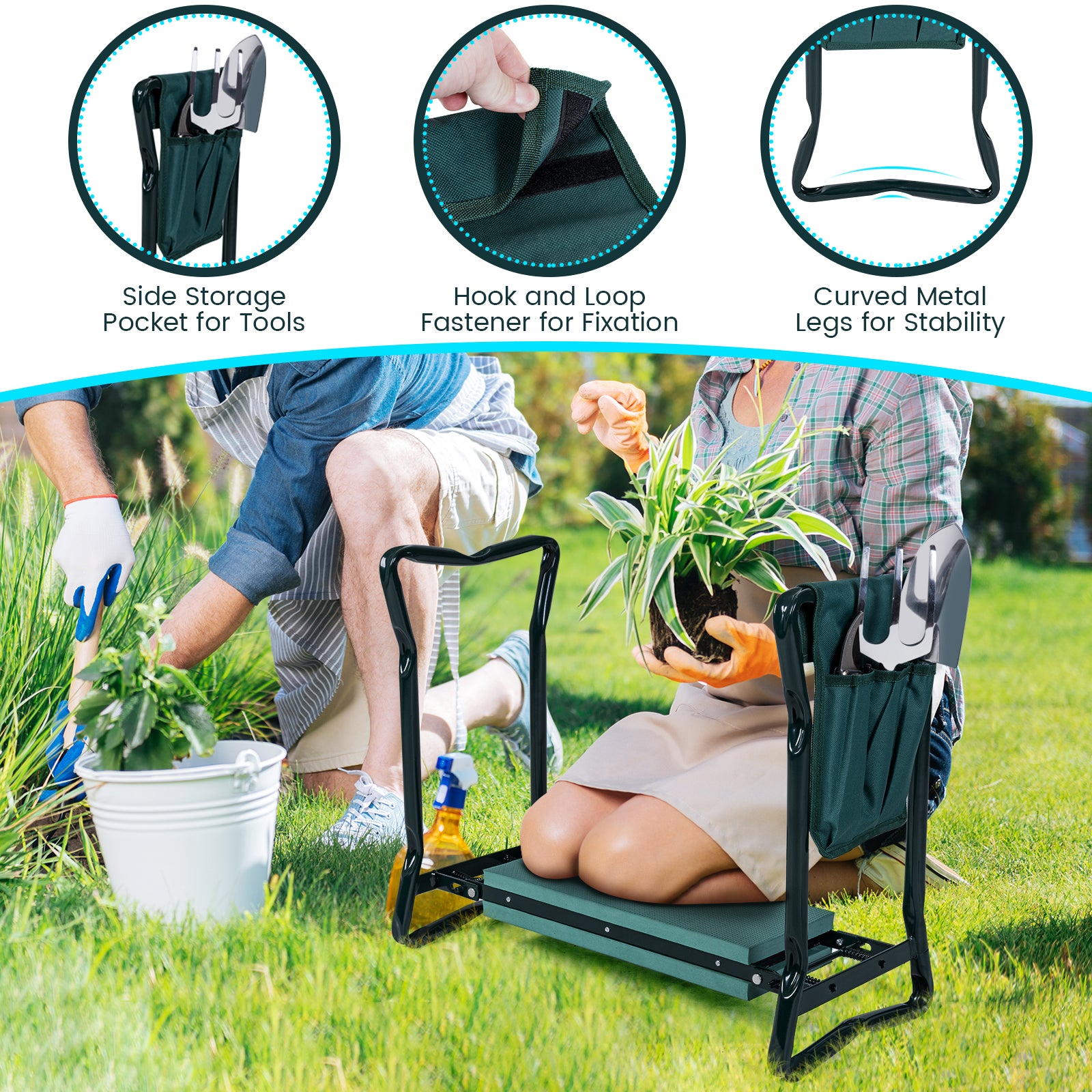 Folding Sturdy Garden Kneeler Pad and Cushion SeatÂ