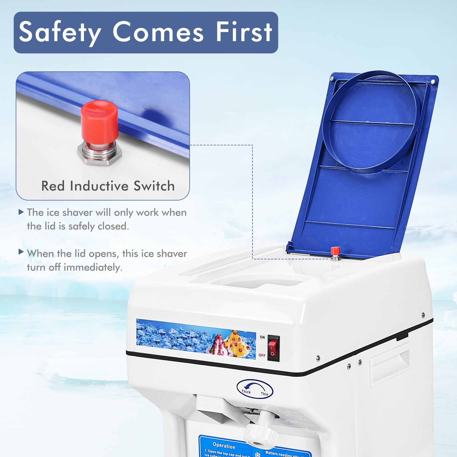 Efficient Electric Ice Shaver Machine with Low NoiseÂ