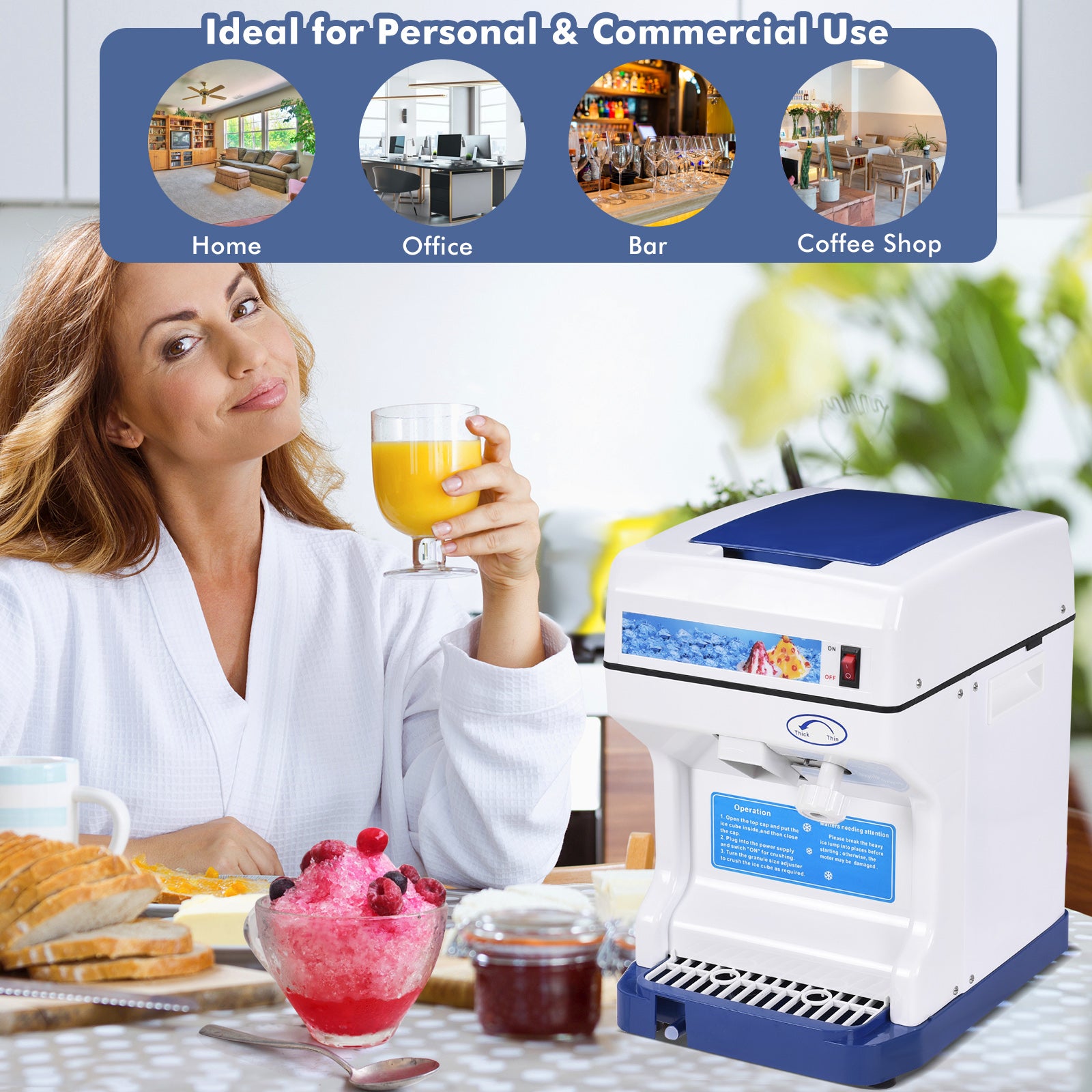 Efficient Electric Ice Shaver Machine with Low NoiseÂ