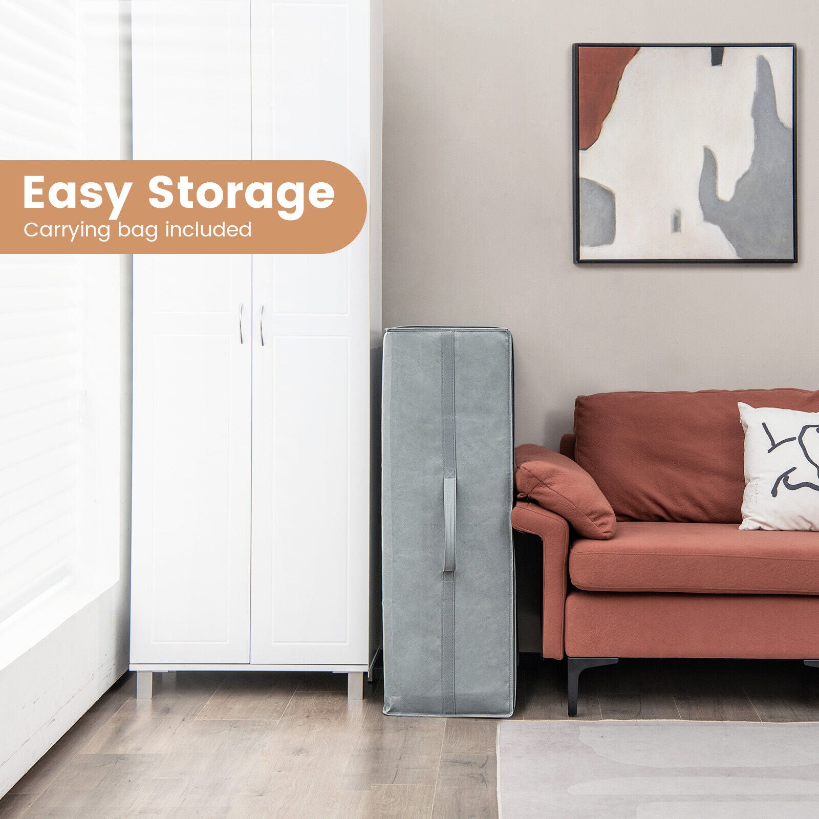 4 Inch Tri-fold Cool Gel Memory Foam Mattress-Twin XL