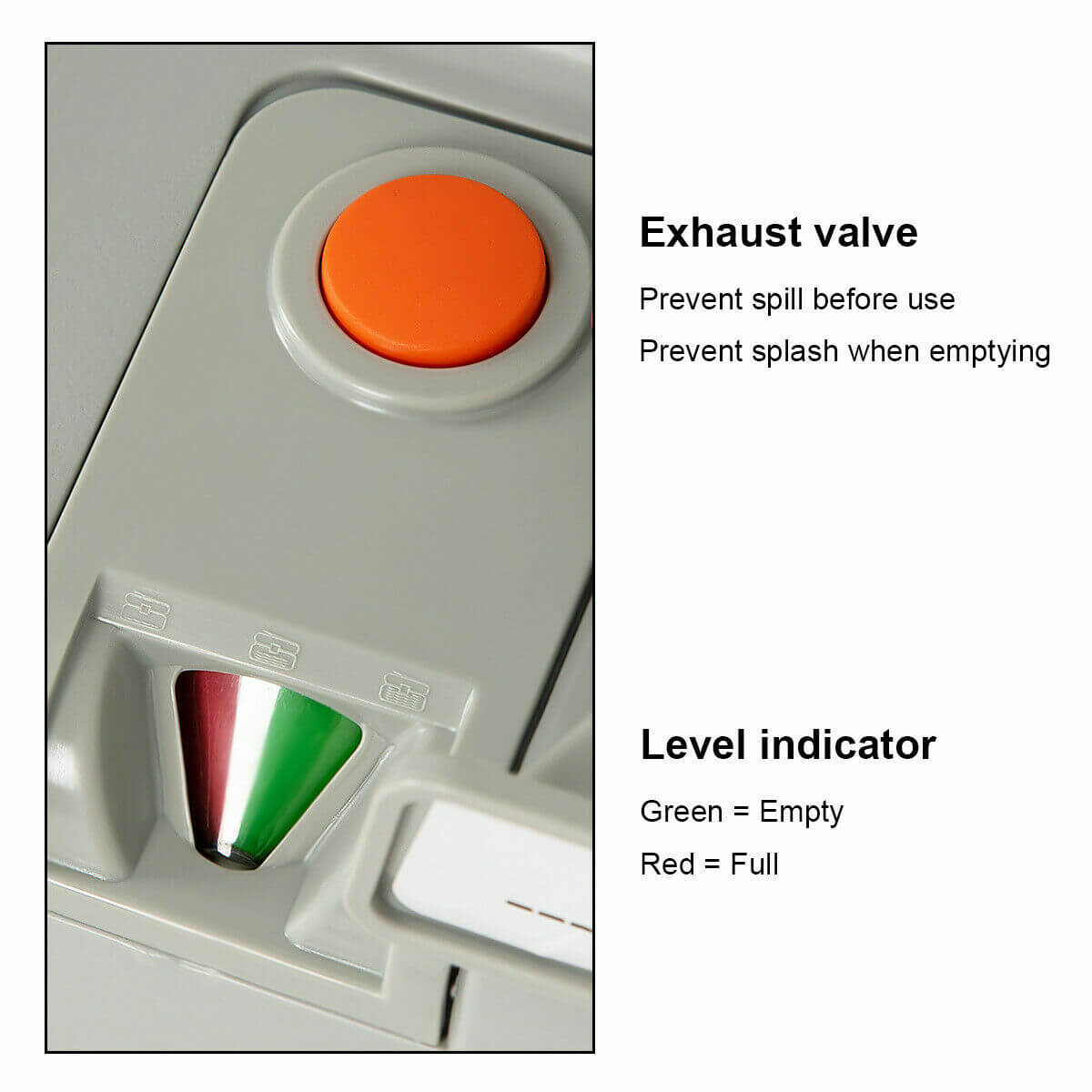 5.3 Gallon Portable Travel Toilet with Piston Pump FlushÂ