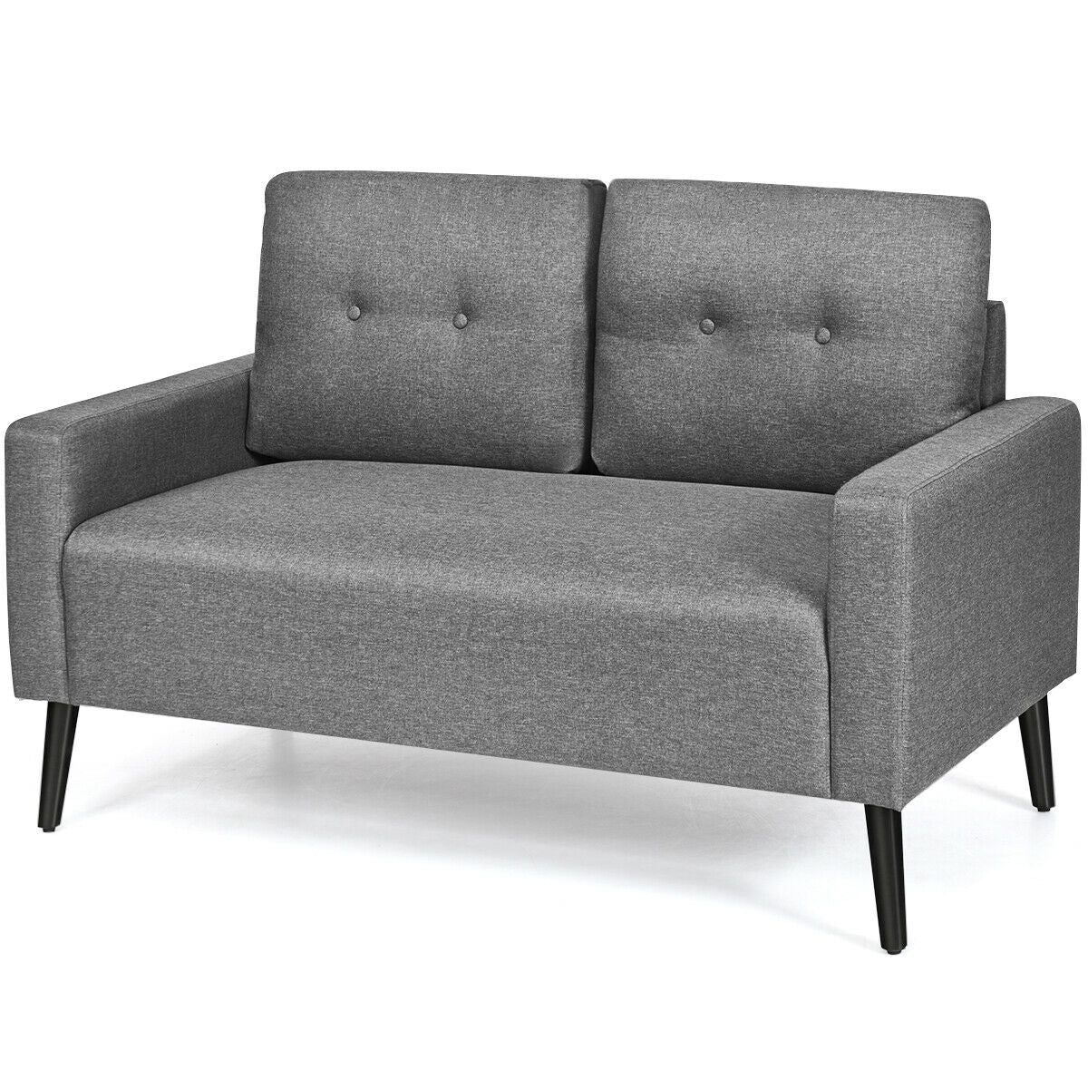 55 Inch Modern Loveseat Sofa with Cloth Cushion-GrayÂ