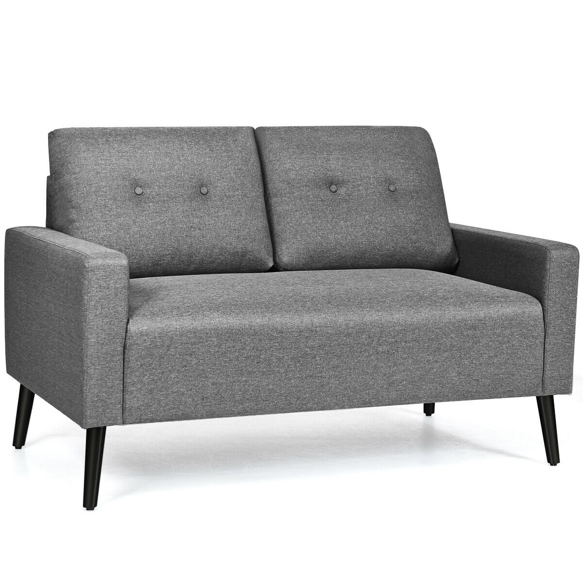 55 Inch Modern Loveseat Sofa with Cloth Cushion-GrayÂ