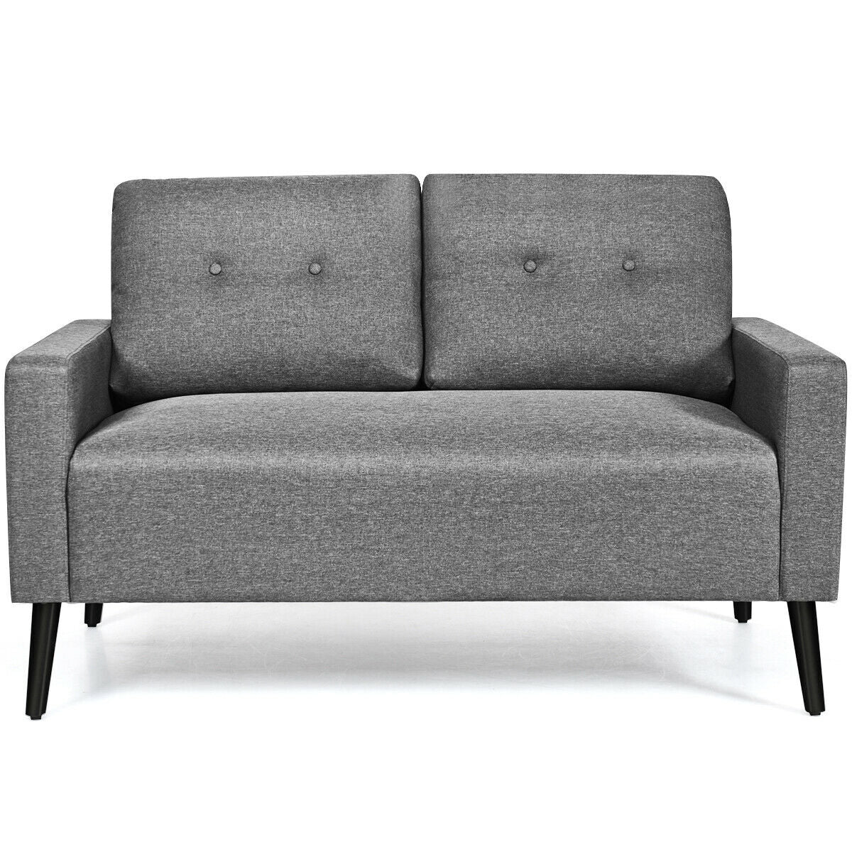 55 Inch Modern Loveseat Sofa with Cloth Cushion-GrayÂ