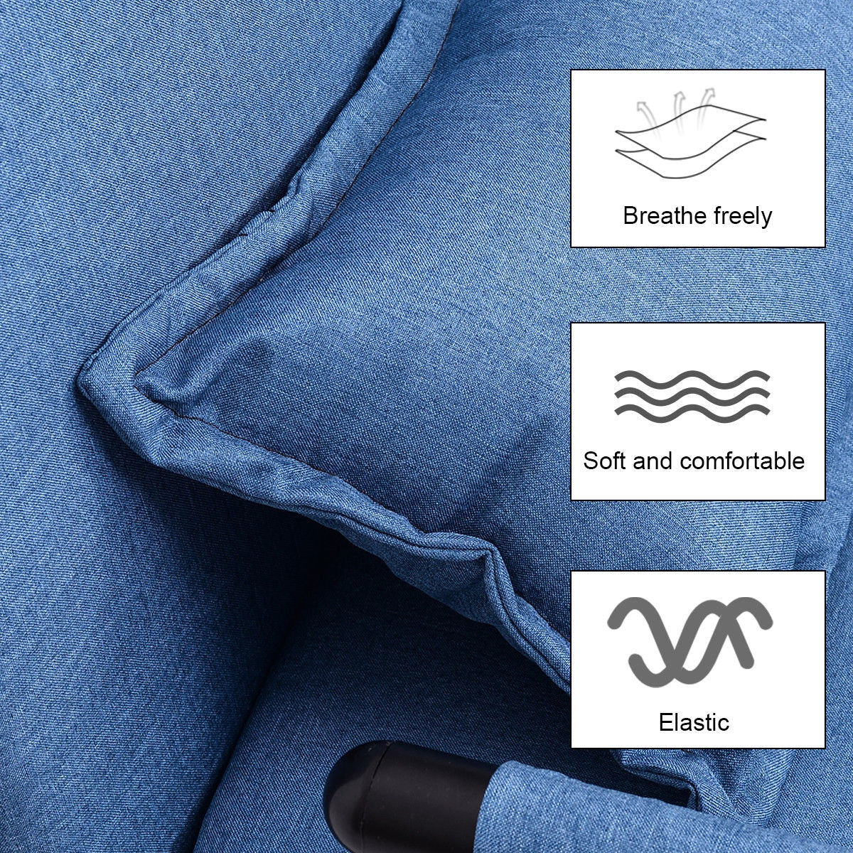 Convertible Folding Leisure Recliner Sofa Bed-BlueÂ