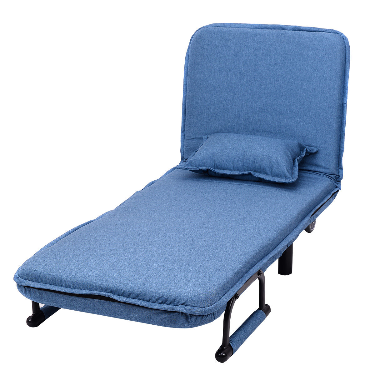 Convertible Folding Leisure Recliner Sofa Bed-BlueÂ