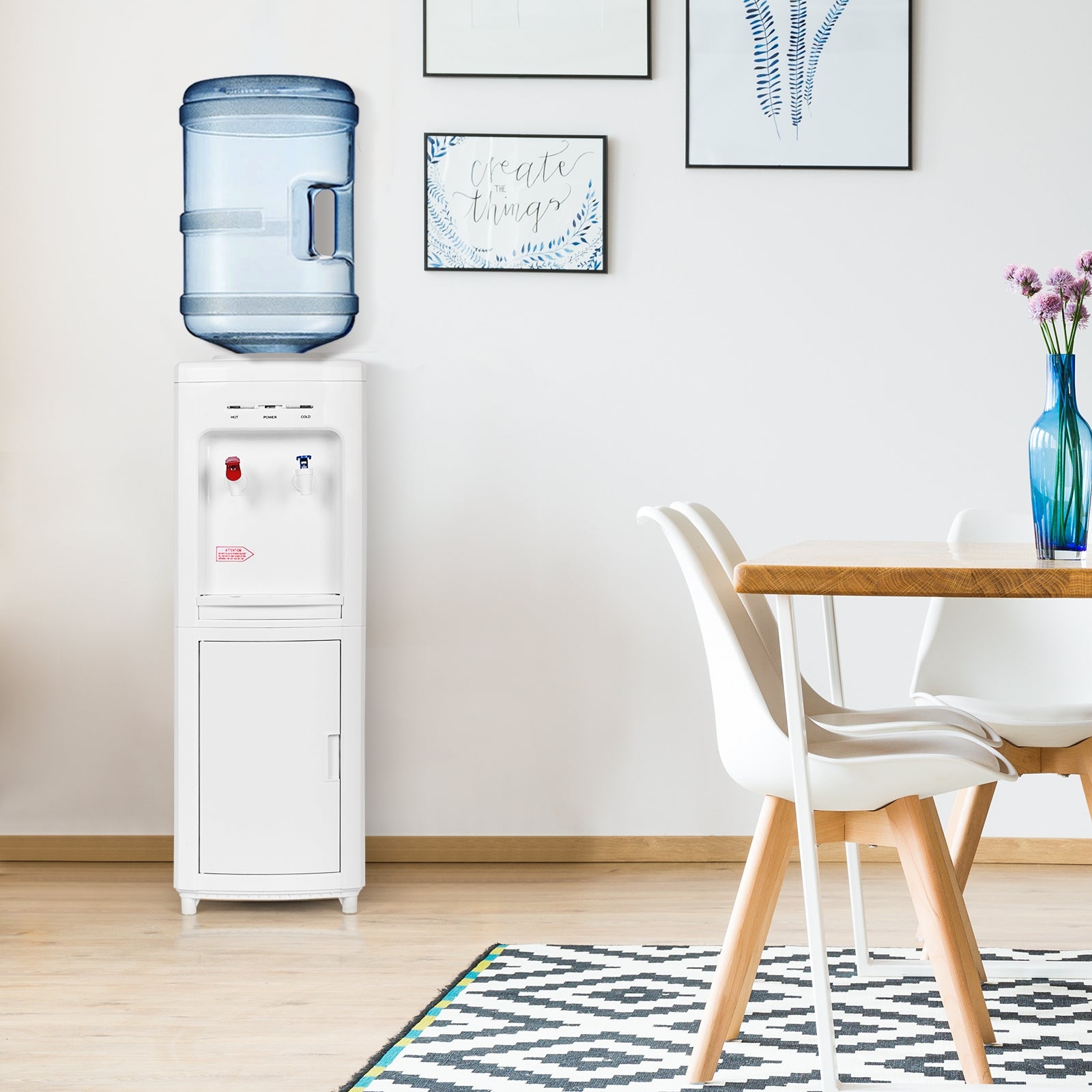 5 Gallons Hot and Cold Water Cooler Dispenser with Child Safety LockÂ
