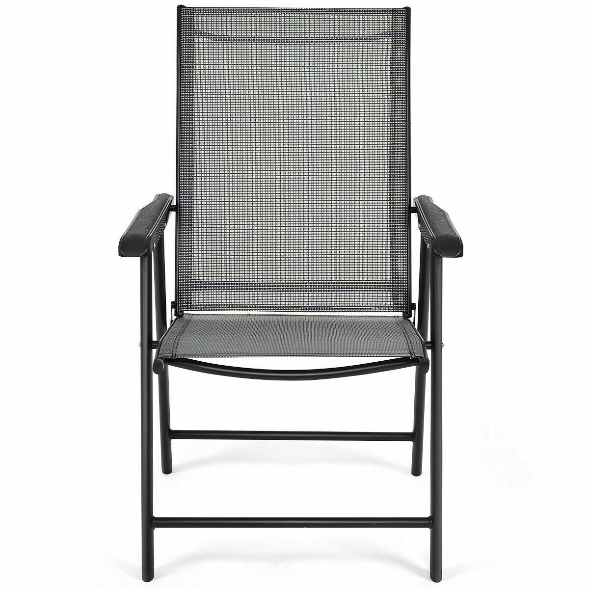 Set of 2 Outdoor Patio Folding Chairs-GrayÂ