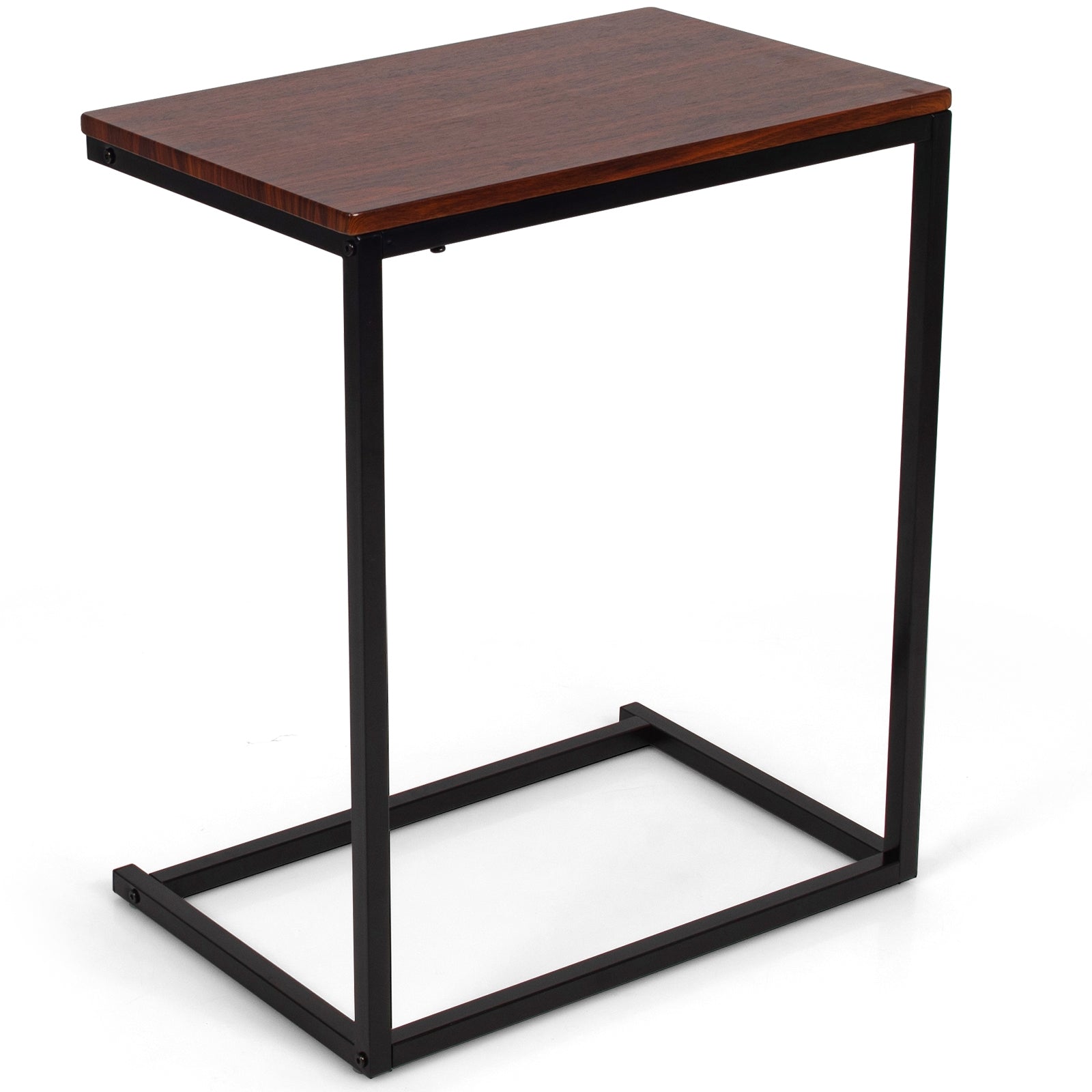 26 Inch Beside Sofa Laptop Holder End Stand Desk-Dark BrownÂ