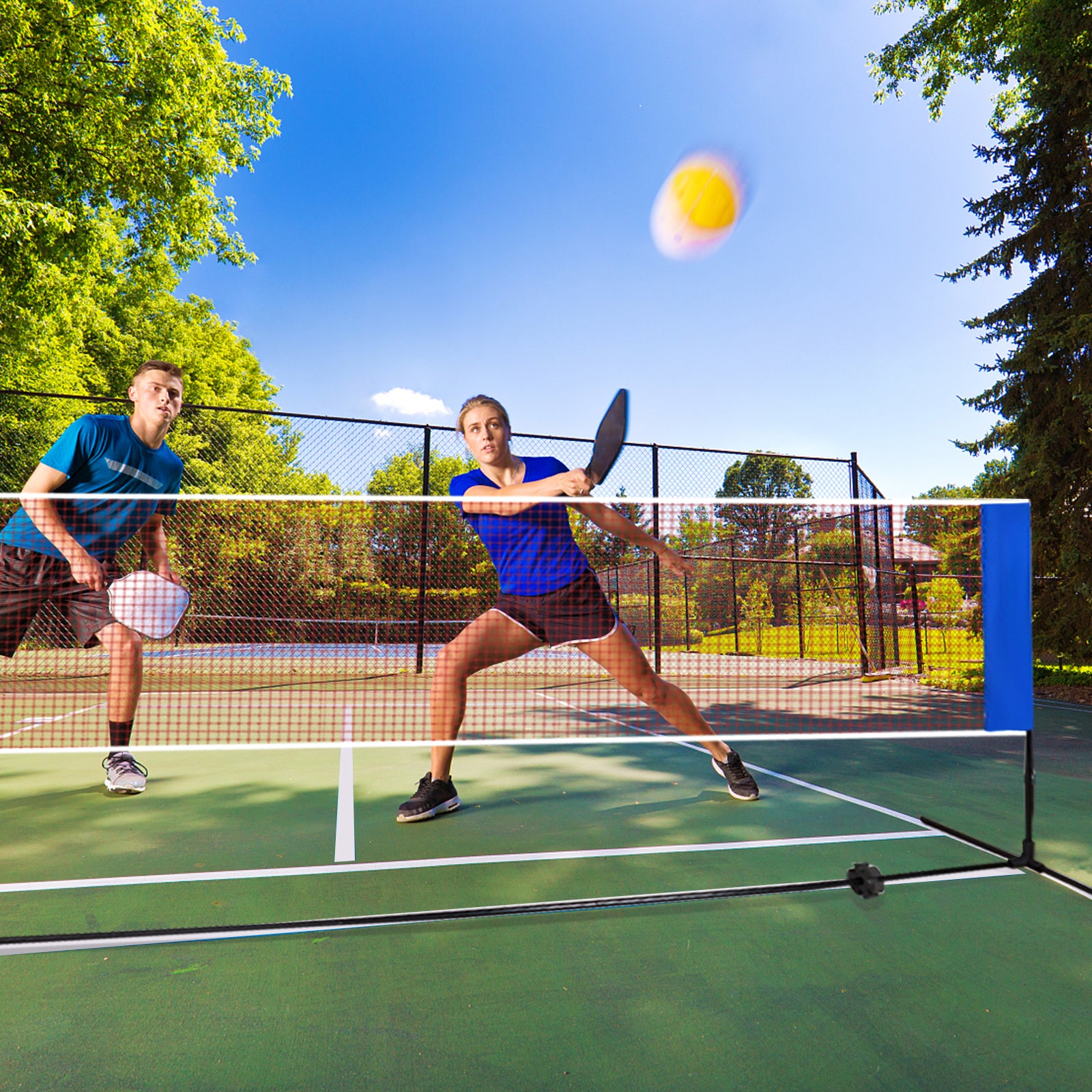 14 x 5 Feet Portable Beach Training Badminton Net with Carrying BagÂ