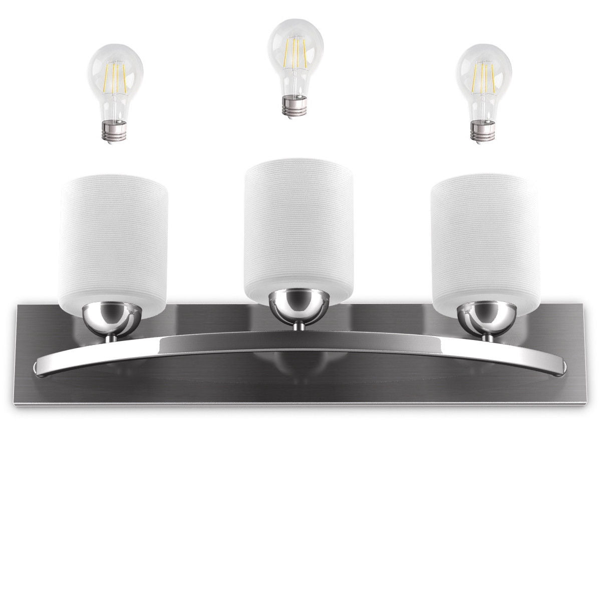 Glass Wall Sconce for 3 BulbsÂ