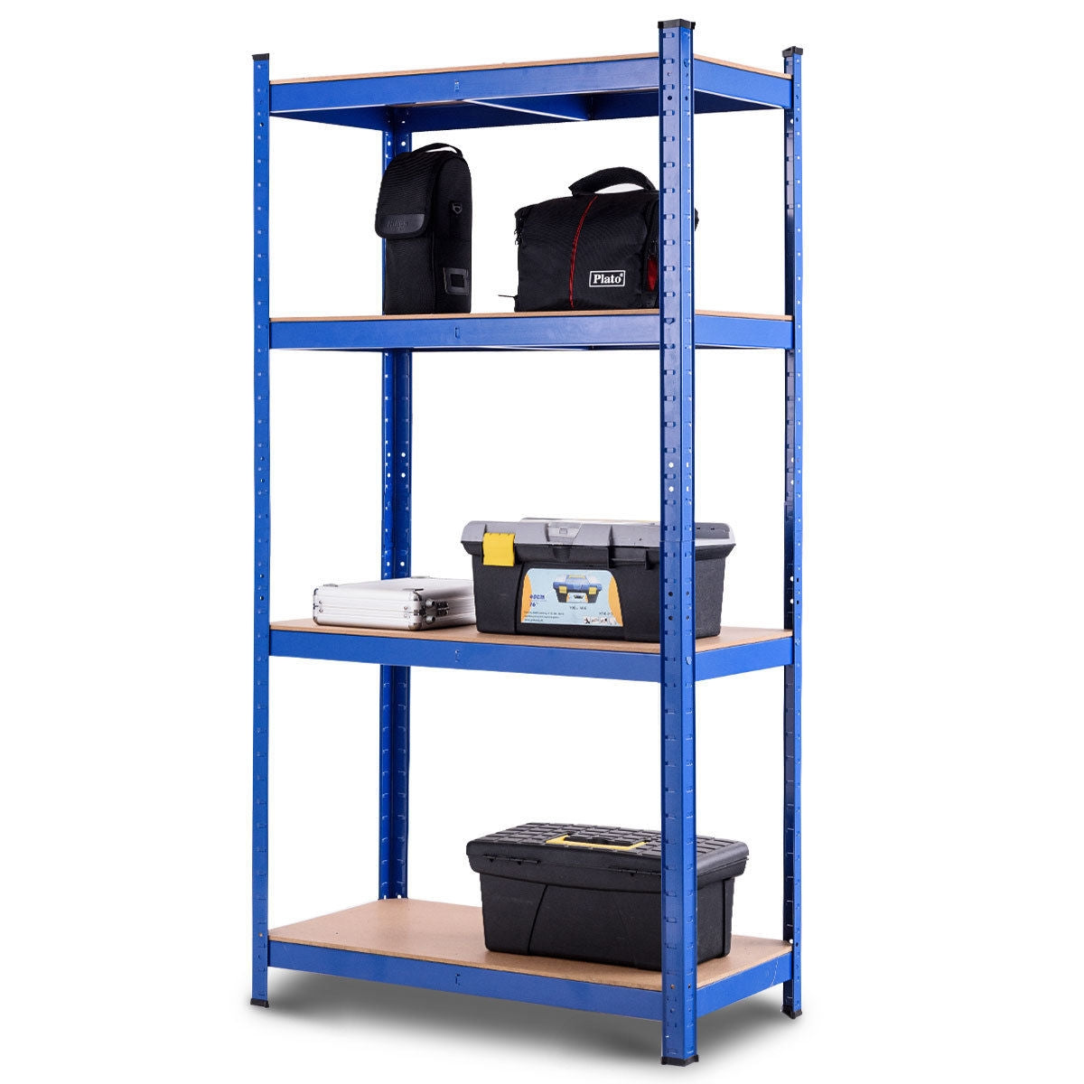 Adjustable Heavy Duty 4 Level Garage Tool Shelf Storage-BlueÂ