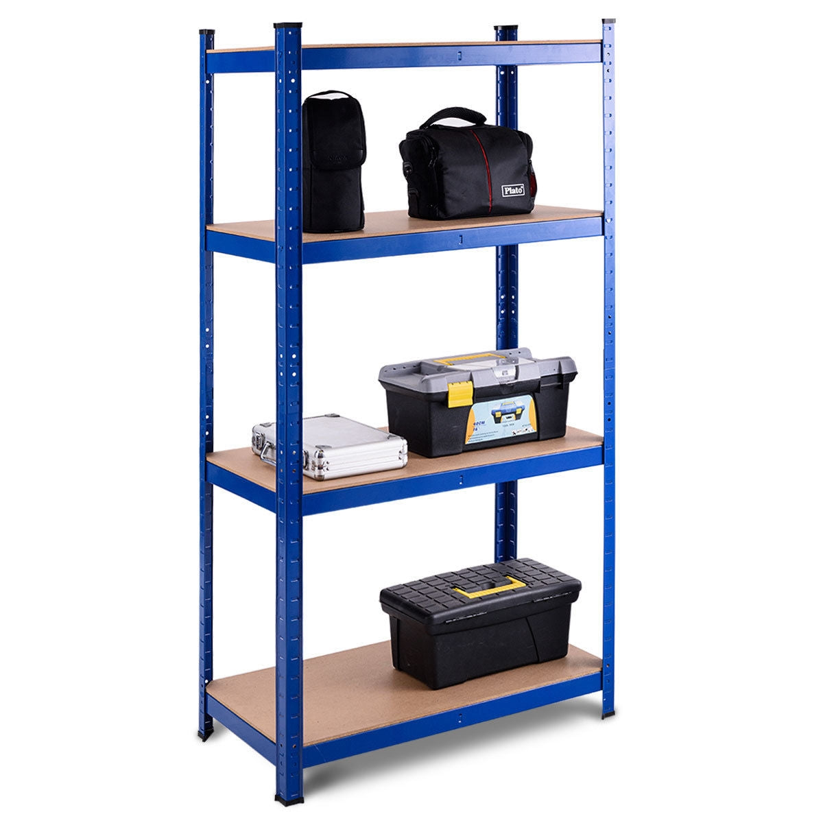 Adjustable Heavy Duty 4 Level Garage Tool Shelf Storage-BlueÂ
