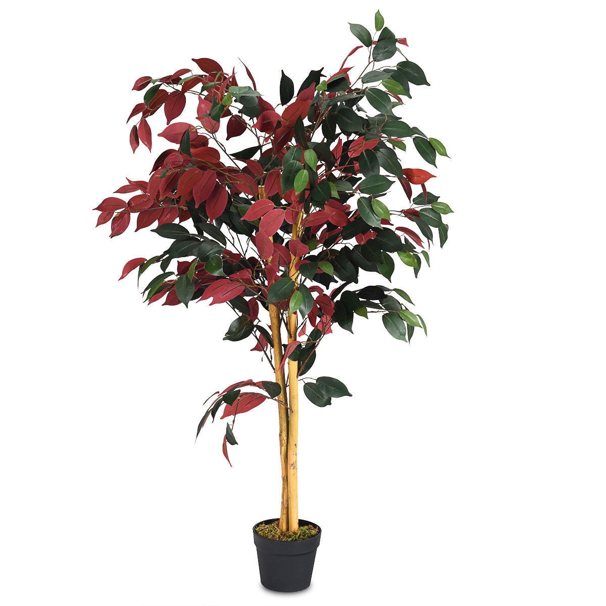4 Feet Tall Artificial Ficus Tree with Nursery PotÂ