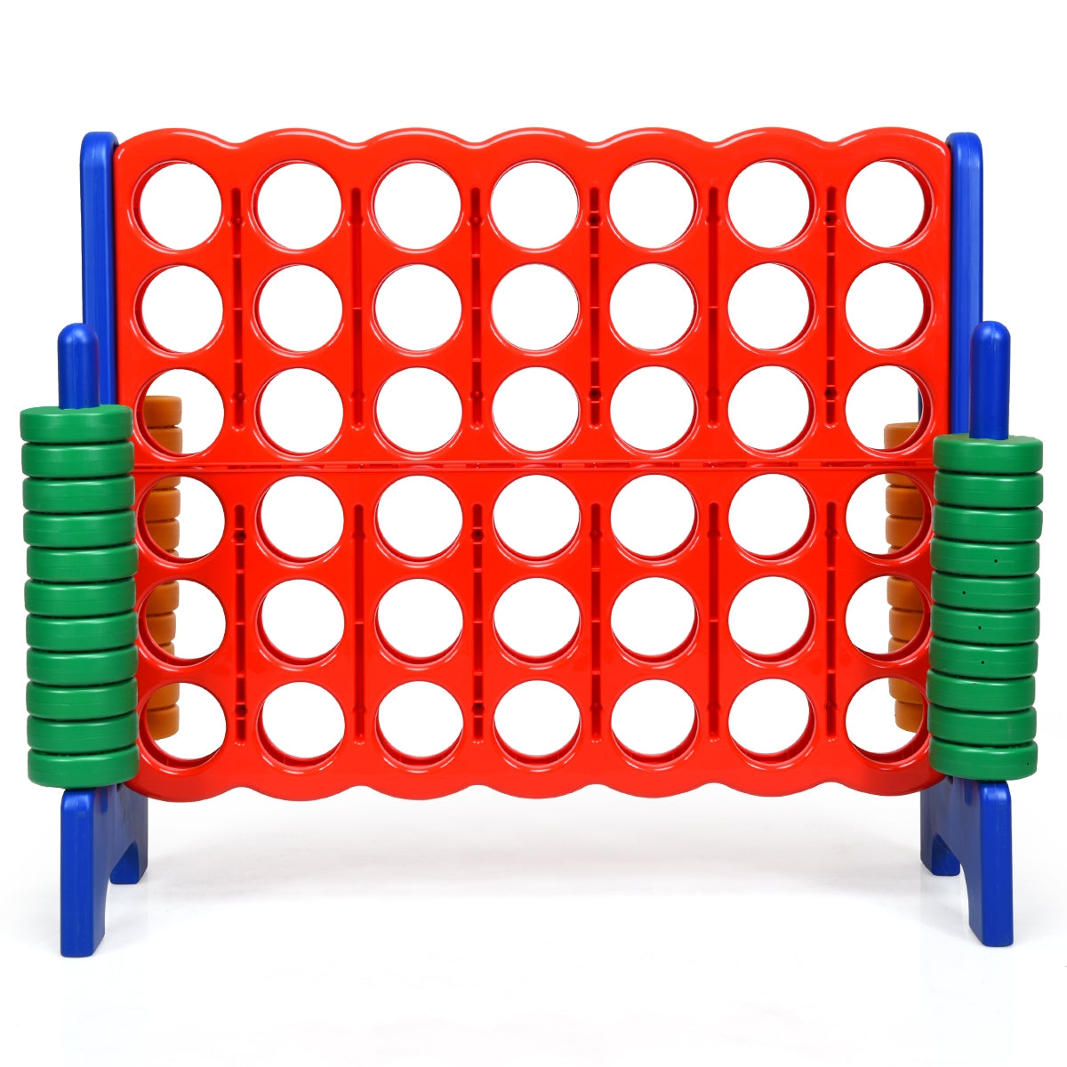 Jumbo 4-to-Score Giant Game Set with 42 Jumbo Rings and Quick-Release Slider-BlueÂ