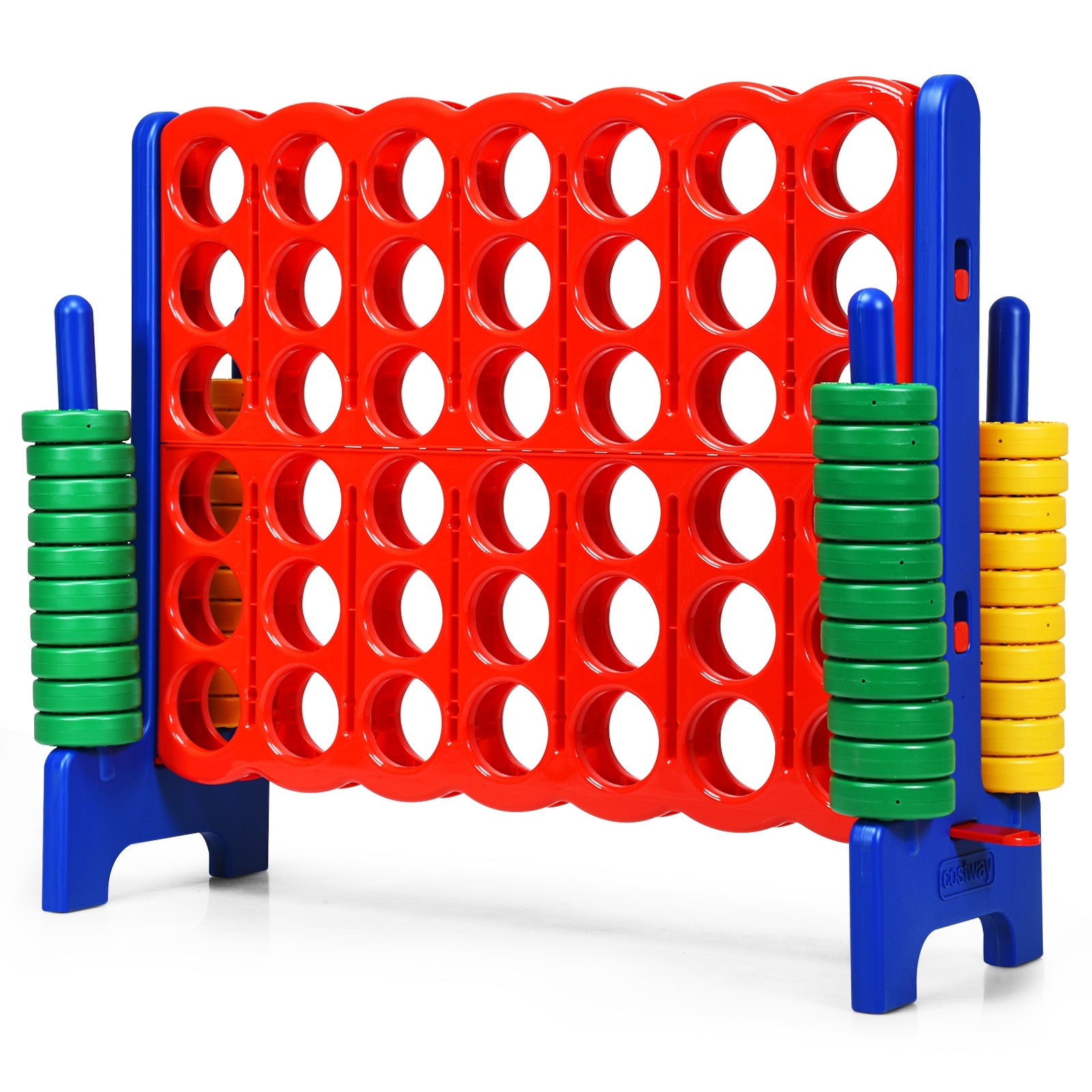 Jumbo 4-to-Score Giant Game Set with 42 Jumbo Rings and Quick-Release Slider-BlueÂ