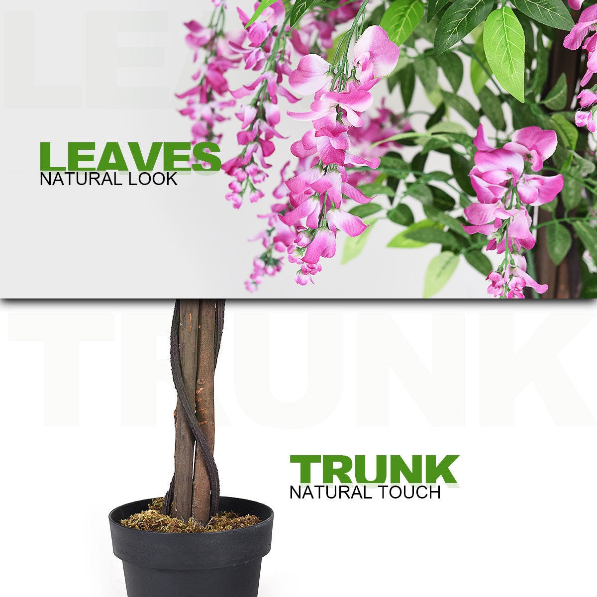 6-Feet Artificial Wisteria Silk Indoor-Outdoor TreeÂ