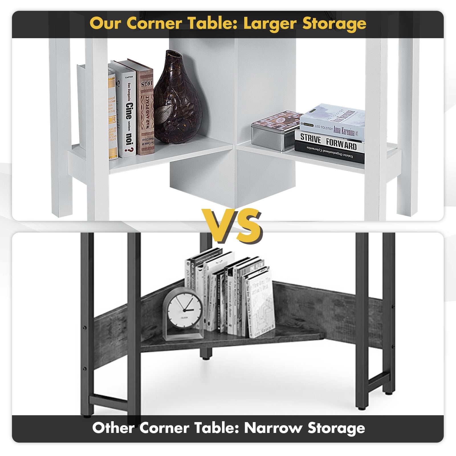 Wooden Study Computer Corner Desk with Drawer-WhiteÂ