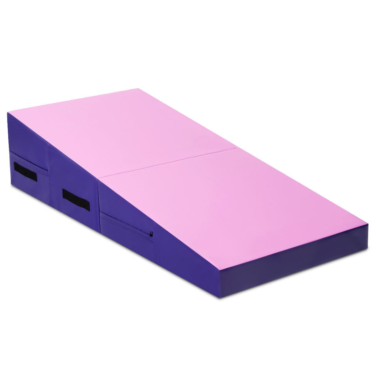 Folding Incline Tumbling Wedge Gymnastics Mat-PinkÂ