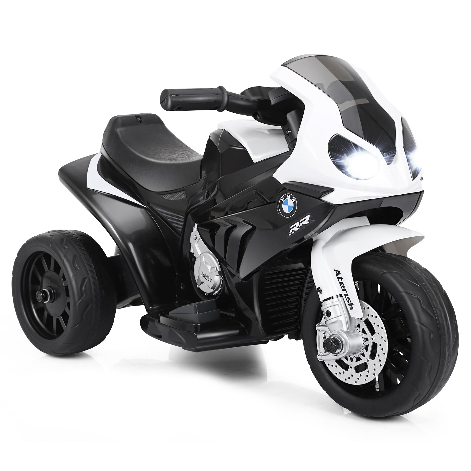 6V Kids 3 Wheels Riding BMW Licensed Electric Motorcycle-BlackÂ