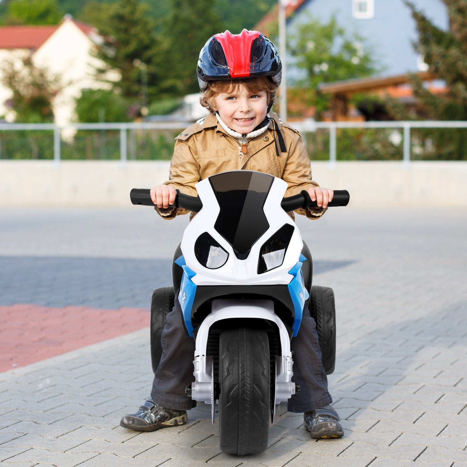 6V Kids 3 Wheels Riding BMW Licensed Electric Motorcycle-BlueÂ