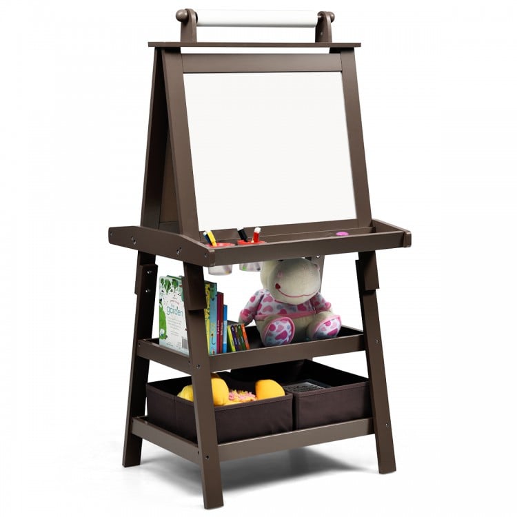 3-in-1 Double-Sided Storage Art Easel-Pink