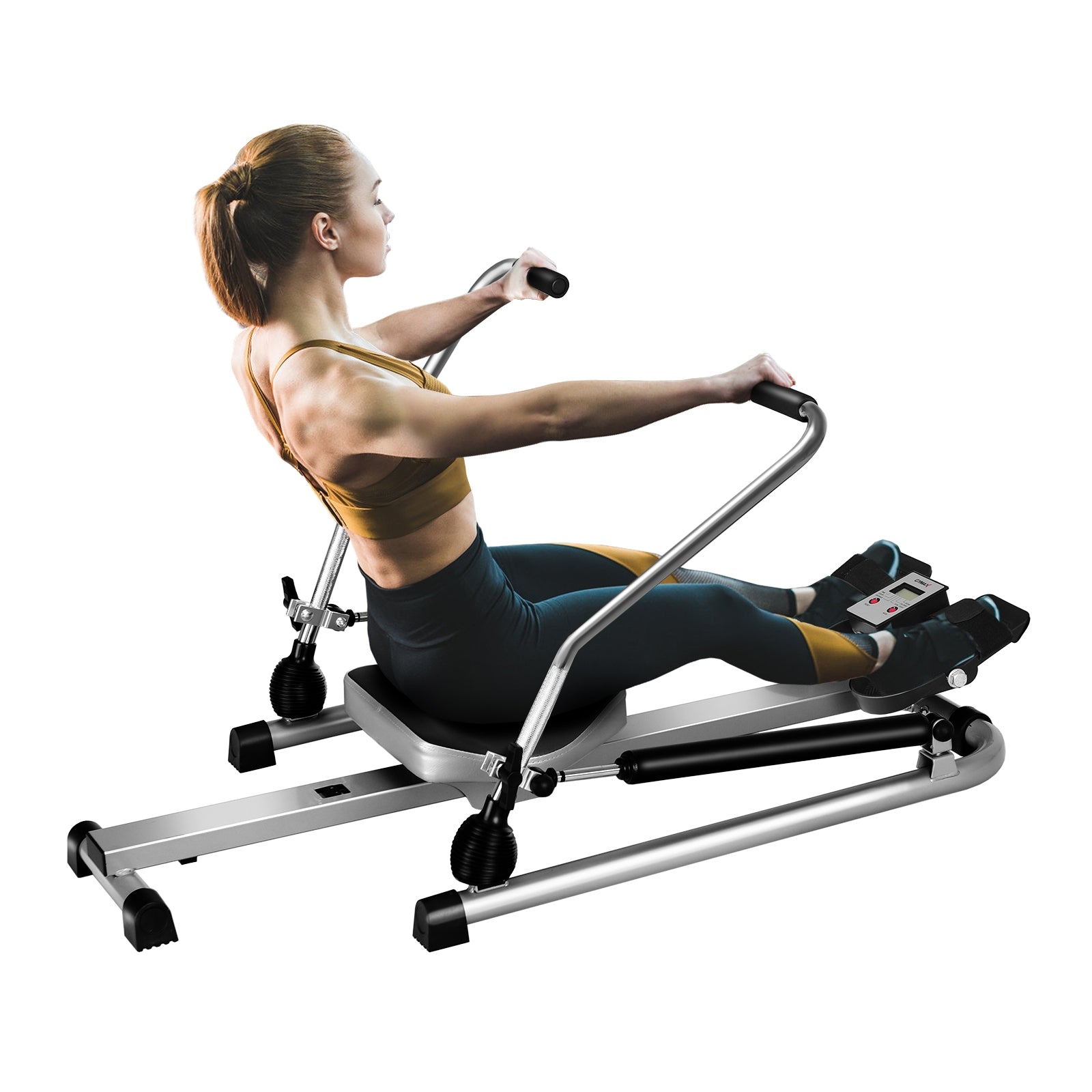 Exercise Adjustable Double Hydraulic Resistance Rowing MachineÂ