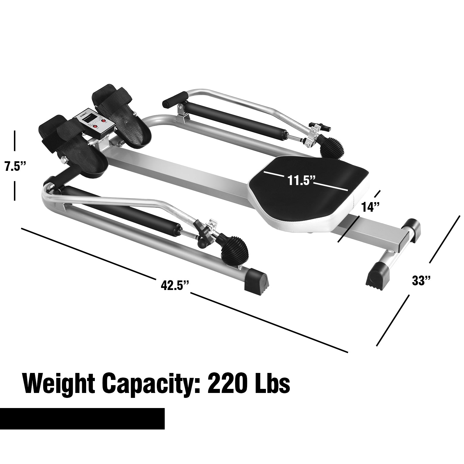 Exercise Adjustable Double Hydraulic Resistance Rowing MachineÂ
