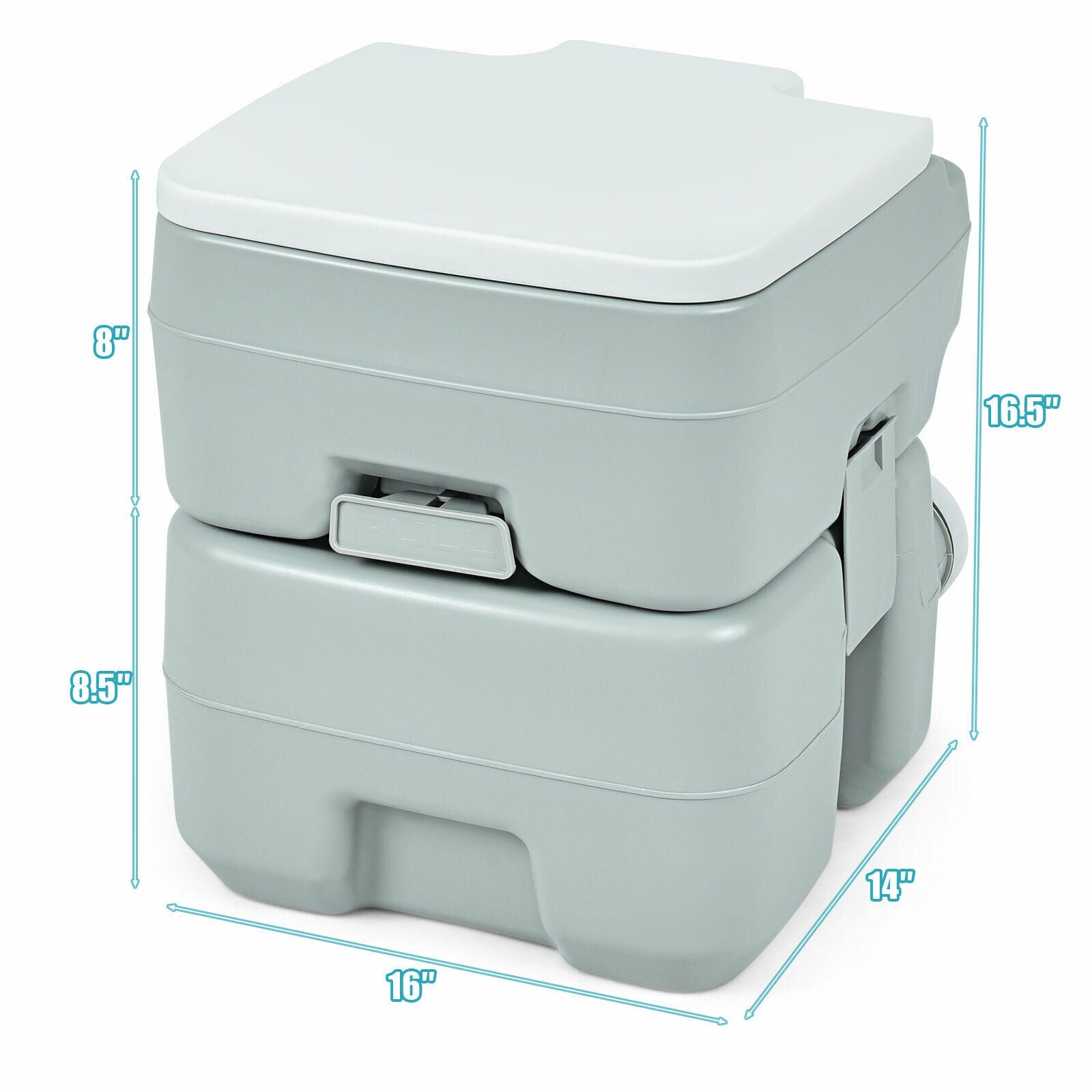 5.3 Gallon 20 L Portable Potty Commode for RV Camping Indoor OutdoorÂ