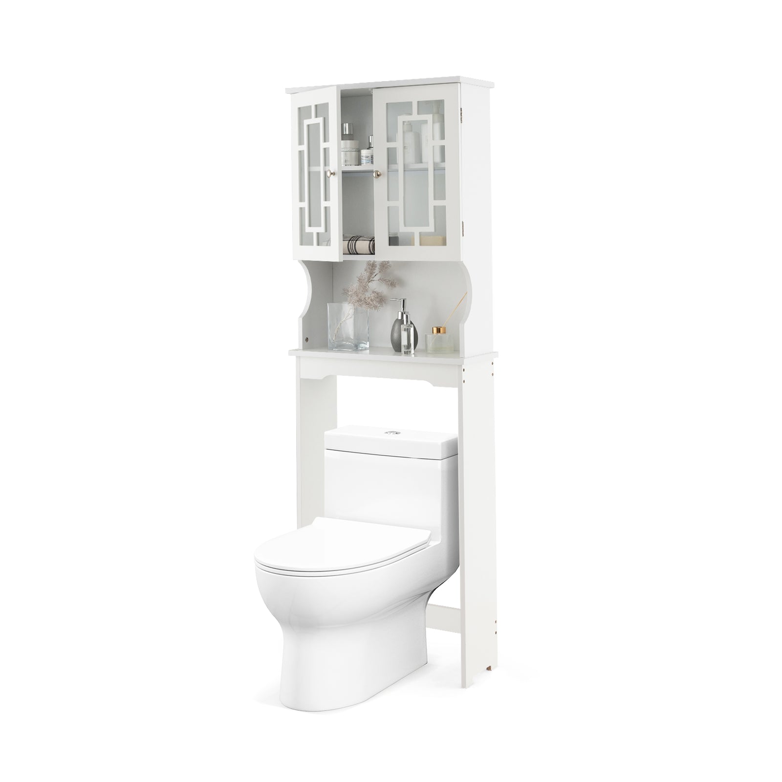 Bathroom Spacesaver Over the Toilet Door Storage CabinetÂ
