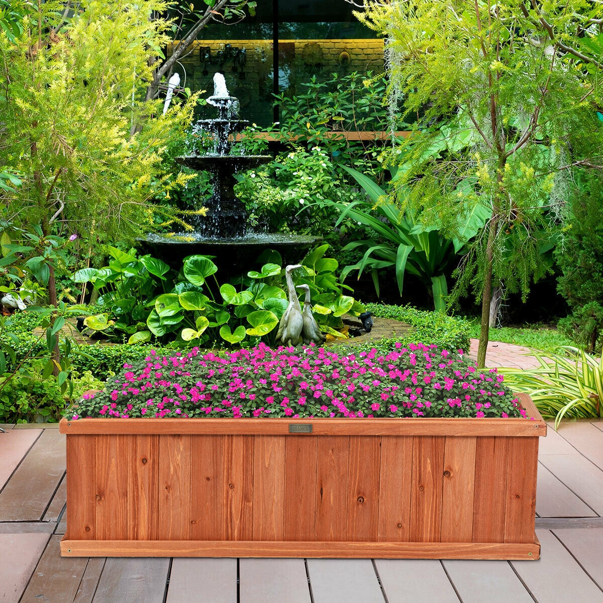 Wooden Decorative Planter Box for Garden Yard and WindowÂ