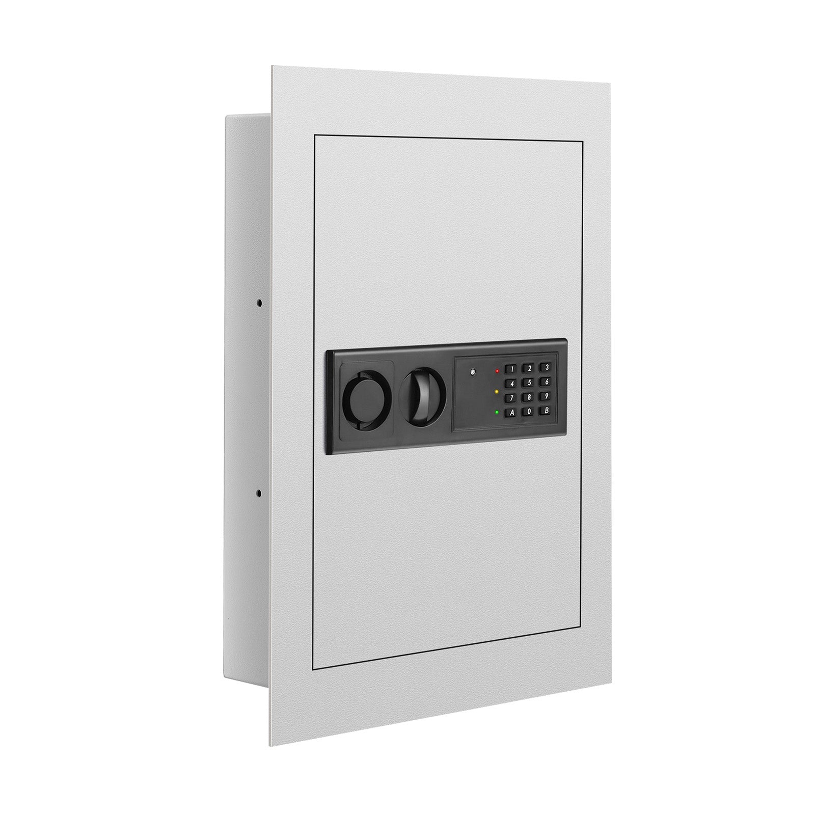 Digital Flat Recessed Wall Safe Security Lock Gun Cash Box-WhiteÂ