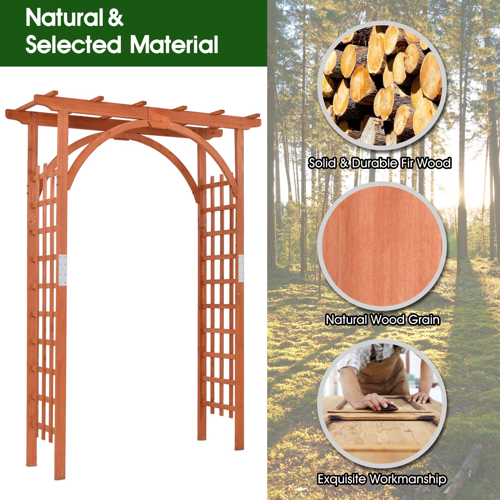 Garden Archway Arch Lattice Trellis Pergola for Climbing Plants and Outdoor Wedding Bridal DecorÂ