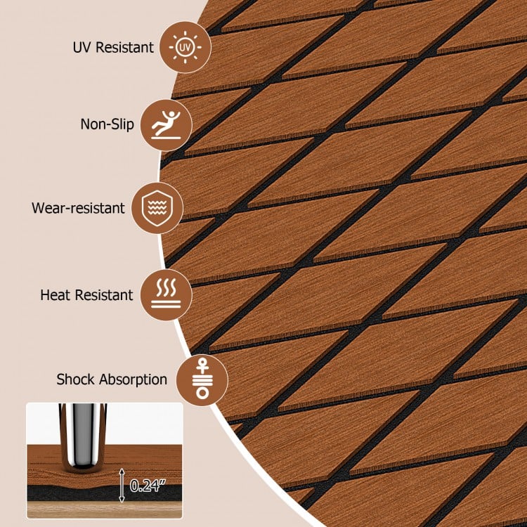 EVA Foam Boat Decking Sheet with Diamond Shape for Boat Surfboard